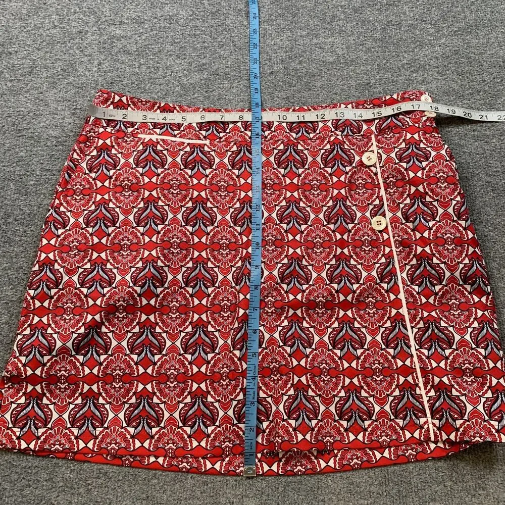 Sport Haley Skort Womens 12 Multi Paisley Print Built In Shorts Side Zip Pockets